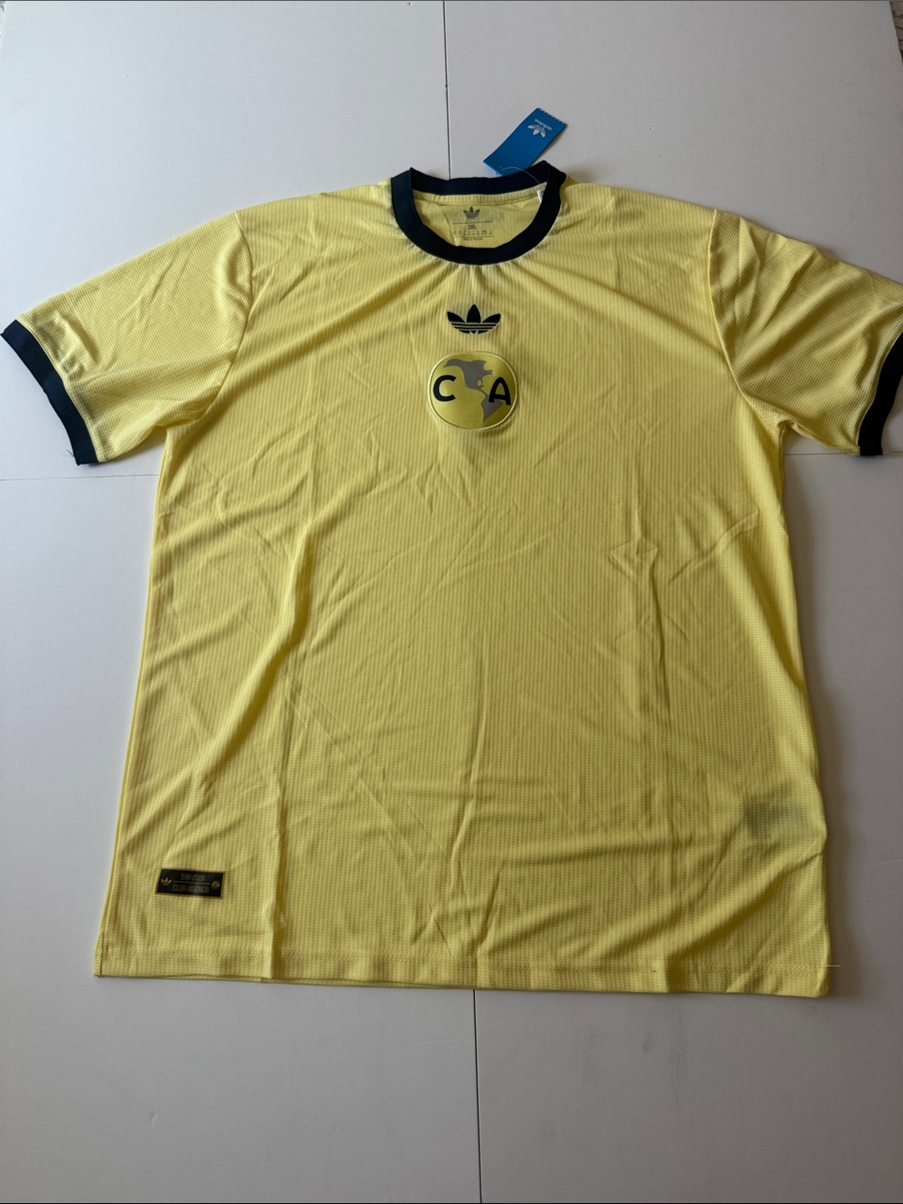 Adidas yellow 100th anniversary club america soccer jersey